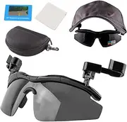 Clip- Sunglasses | Adjustable Tac Polarized Sun Glasses with Rubber Nose Pad - Sun Protection Fishing Glasses, Outdoor Shades for Women, Biking, Hiking, Golf