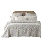 Bianca Ameila Foliage Jacquard Bedspread Comforter Coverlet Stone Single