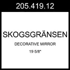 IKEA SKOGSGRÄNSEN Decorative Mirror Copper Color 19 5/8" 205.419.12