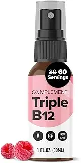 Complement Triple B12 Liquid - Multi-Form Vitamins for Enhanced Absorption - 1 fl oz, 30ml, 60 Servings