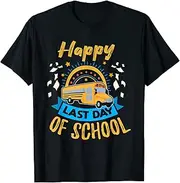 [X.Style] Kids and Pupils, Kindergarten, Happy Last Day of School ds1043 Youth T-Shirt (L) Black