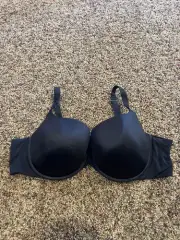 Savage X Fenty Underwire Bra Black Satin Stretch Size 46DD
