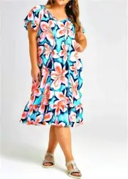 TS TAKING SHAPE PETITE plus size XL / 24 Mi Amore Dress light floaty A-line NWT