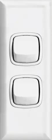 HPM Excel 2 Gang Architrave Light Switch