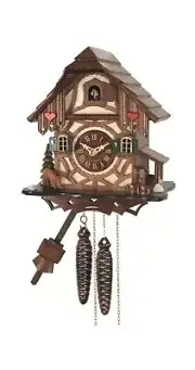 Engstler Quartz Cuckoo Clock Black Forest House EN 413 Q