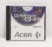 Acer CD-RW 4x 2x 1x Multi-Speed 650MB 74 min. Compact Disc