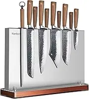 Metal Magnetic Knife Holder.Magnets Kitchen Storage.Universal Magnetic Knife Block Without Knives.Stainless Steel Knife Magnetic Strip Stand Race.Cutlery Display Stand.Anti-Slip.Saves counter space