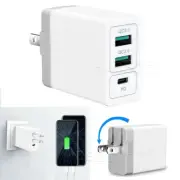 Rapid Charging Multi-Purpose 3 Port PD USB QC 3.0 Charger for Sprint HTC U11