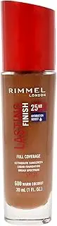 Rimmel London Lasting Finish 25Hr Full Coverage Foundation SPF 20-600 Warm Coconut For Women 1 oz Foundation