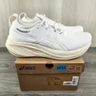 Asics Gel Nimbus 26 Size 12 Mens White Cream Running Athletic Shoes