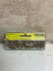 NOCH, #15722 HO GAUGE, 1:87 SCALE, COWS, DARK BROWN, MODEL RAILWAY FIGURES