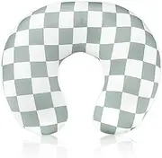 DILIMI Nursing Pillow Cover, Stretchy Removable Case for Breastfeeding Pillows, Ultra Soft Comfortable Slipcover for Baby Girl and Boy, Checkerboard Grid