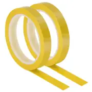 2Pcs PU Tennis Racket Badminton Grip Finishing Tapes 55 Yards 0.6 in, Yellow