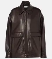 [Nour Hammour] Nour Hammour Drey leather jacket AU 16 brown