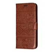 Elephant Embossing Pattern Horizontal Flip Leather Case for Xiaomi 9T & 9T Pro, with Holder & Card Slots & Wallet & Lanyard(Brown)