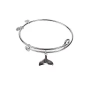 SOL 230053 Whale Tail, Bangle Sterling Silver Plated