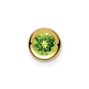 14K Yellow Gold 5mm Peridot bezel pendant