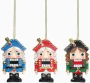NEW SET OF 3 NUTCRACKER Hodao Christmas Tree Decorations Exquisite Resin