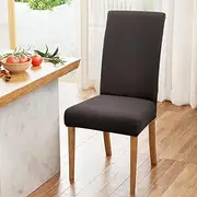 Artiss Dining Chair Covers 6X Slipcovers Spandex Stretch Banquet Party Dark Grey