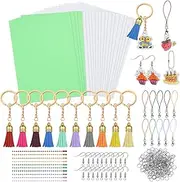280 Pieces Shrinky Dink Sheets,Shrink Paper Sheets,Shrink Plastic Sheets Kit,Shrink Art,Shrink Plastic Kit,Heat Shrink Plastic Sheet,Shrinky Dink Lined Notebook Paper for Creative Art and Craft