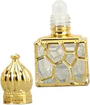 AUTSUPPL Water Cube Electroplated Roller Ball Bottle Lightproof Glass Perfume Atomizer for Travel Portable and Versatile Liquid Storage Easy Application Essential Oil Container