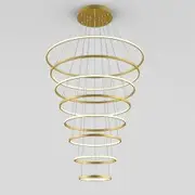 Vencha Crown 8 Ring 160W LED Pendant - Gold - 3000K