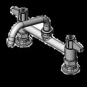 T&S Brass 5F-8DLS06 8" Deck Mount Workboard Mixing Faucet