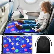 JaGely Toddler Airplane Bed with Storage Bag Airplane Seat Extender for Kids Airplane Kids Bed Travel Toddler Bed Portable Airplane Foot Rest for Kids Toddlers Travel Must Have Accessories (Astronaut)
