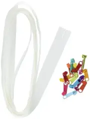 Patterns By Yard Zipper, White with Multicolored Pulls