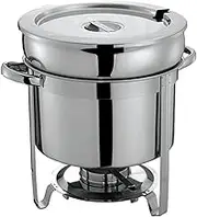 AFXGUSD Soup Chafer with Holder Soups, Multipurpose Party Food Warmer Buffet Set Soup Pot for Wedding Catering Events Parties, 11L