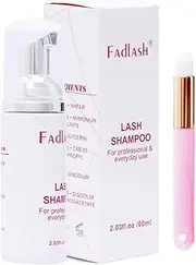 Lash Shampoo for Lash Extensions Eyelash Extension Cleanser FADLASH Eyelash Shampoo 60ml Foaming Eyelid Cleanser Eyelash Wash and Lash Bath for Extension Professional Salon Use and Home(60ml, 2 fl oz)