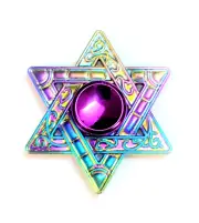 Jewish Star Fidget Spinner Colorful Metal Hand Children Toy Israel Jerusalem