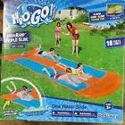 H2O Go Aqua Ramp Triple Water Slide Drench Water Pool Slip N Slide 18Ft Long 3+