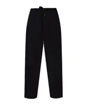 Elastic waist casual pants S black