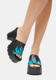 [dELiA*s by Dolls Kill] Alley Oop Platform Slide Sandals