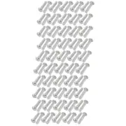 100pcs M5 x 25mm Aluminum Half Round Head Solid Rivet Fastener Silver Tone