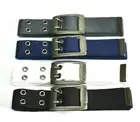 AU Two Pin Unisex Metal Buckle Canvas Belt Multi Color Hole Size 31"-37" #75