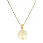 9ct Gold Tree of Life Necklace 16 - 20 Inches