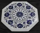 Lapis Lazuli Stone Inlay Work Side Table for Living Room Marble Coffee Table Top