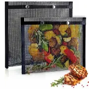Mountain Grillers Set of 2 12.83 x 11.73-Inch Reusable Pouches for Barbeque F...