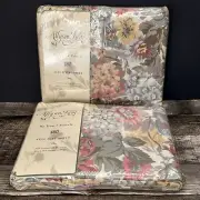 Vintage 1995 Allyson Kent Full Flat & Fitted Sheet Set 180 Thread Count Romance
