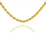 [Claddagh Gold] Gold Chains and Necklaces - Rope Ultra Light 10k Gold Chain 4 Mm (24 Inches)