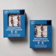 2 Boxes Nutcracker Christmas String Lights LED Battery Operated Fairy Craft