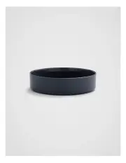 [Fine Day] Daily Porcelain Shallow Bowls 4 Pack in Charcoal