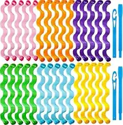 30 Pieces Hair Curlers Spiral Curls Styling Kit No Heat Hair Curlers Heatless Spiral Curlers Hair Rollers Wave Styles with 2 Pieces Styling Hooks for Most Hairstyles (50 cm)