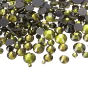 1450 Pcs Hotfix Rhinestones Crystal Glass Gems(SS6-SS30 Set,Deep Green)