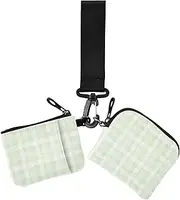 [Amooorous] Green Checkerboard Dual Wristlet Wallets for Women Thin Flat Women's Money Organizers with Wristlet Strap for Work Travel 2 Packs, Green checkerboard, 1 size, Casual