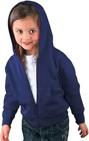 [RABBIT SKINS] Big Girl's Zip Jersey-Lined Hooded Sweatshirt