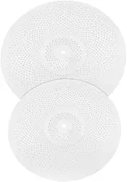 KAILIKETIY 2pcs Low Volume Mute Cymbal for Drum Kit Silent Cymbals Alloy Percussion Instruments for Beginners and Practice Sessions