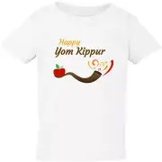 Jewish Religious Holiday Happy Yom Kippur White Boys Girls T Shirt Tee Top Kids